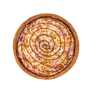 Пицца Деревенская с беконом и луком фри (33см)