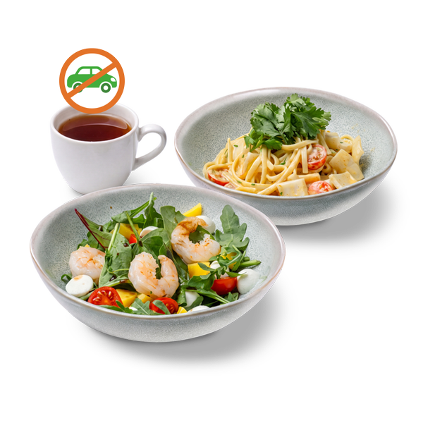 Заказать 2 блюда (салат и горячее) + напиток с доставкой в Чебоксарах | Автосуши