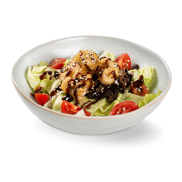 салат С осьминогами в темпуре