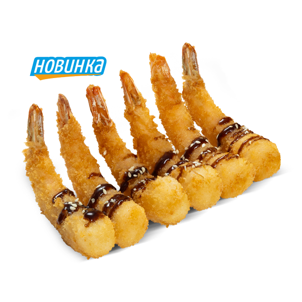 Креветки в панко с соусом унаги 6шт