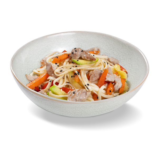 лапша Удон со свининой и овощами