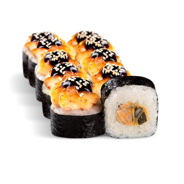 ролл Вулкан с мидиями