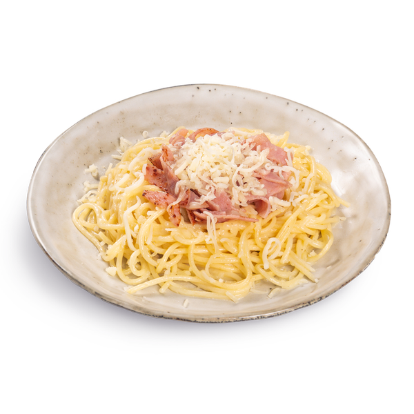 спагетти С ветчиной и сыром